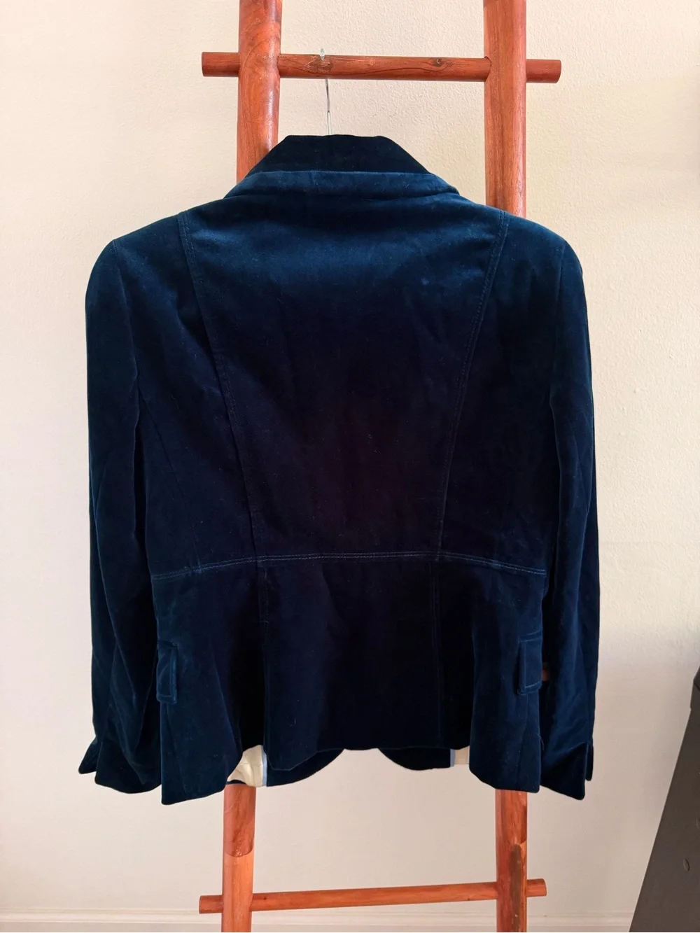 J.Crew midnight blue velvet jacket